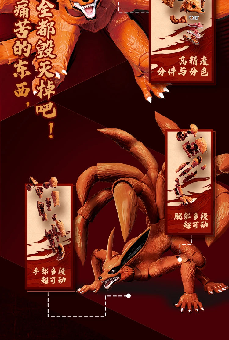 Blokees Naruto Action Figures Naruto Uzumaki Kurama Sasuke Uchiha Minato Namikaze Assembly Model Champion Class Anime Toys Gift