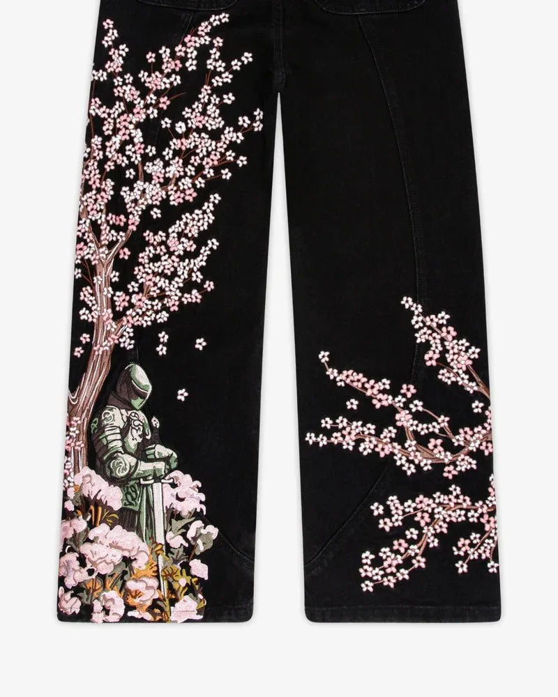 Streetwea Retro Dragon Graphic Jeans Y2K Style Clothing Men Women Japanese Gothic Style Baggy Jeans Black Pants Wide Leg Trouser