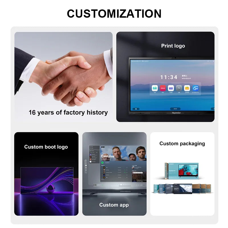 Ultra HD 4K Large Screen LCD LED TouchTV 43 55 65 70 Inch Wifi Slim Karaoke Television Sample 75 Inch Full HD Android TV Smart