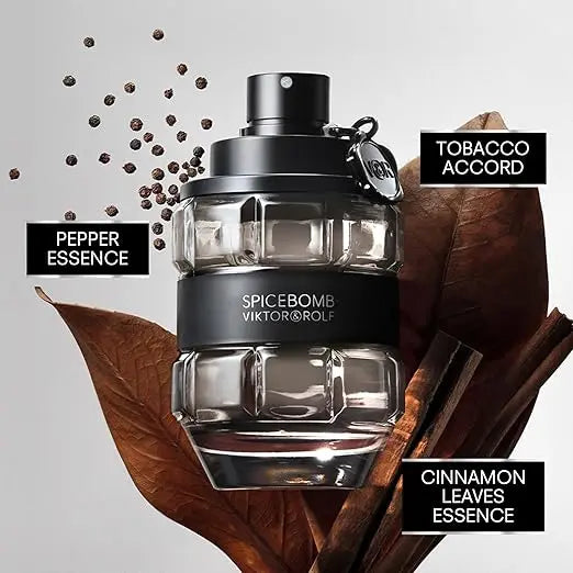 Viktor&Rolf Spicebomb Eau De Toilette Amaderado Y Picante Colonia Para Hombre Con Notas De Cítricos Y Tabaco