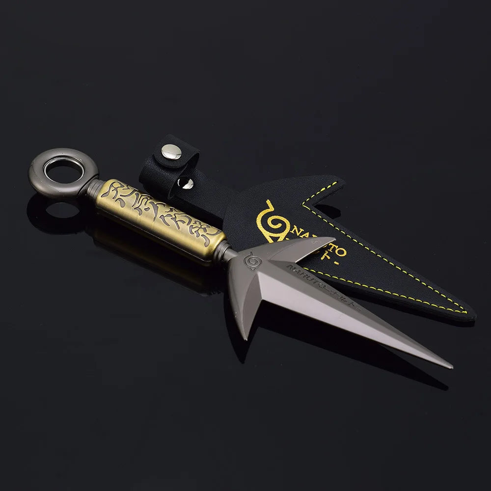 3 Styles Namikaze Minato Weapon 23cm/9.84inch Rotatable The Art of Flying Thunder God Kunai Metal Craft Model Turn Ninja Toys