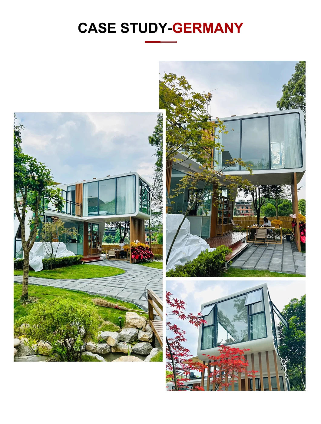 Prefabricated Houses Apple Capsule Home Prefabricated House for Spain Living Capsule Homes Frame Steel Modular Prefab Home