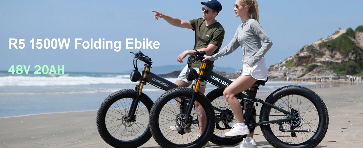 Electric Bike for Adults 1500W Peak 30 MPH E-Bike 65 Mile, 48V 20Ah Removable Battery, 26" Fat Tire Electric Dirt Bike, Full Sus