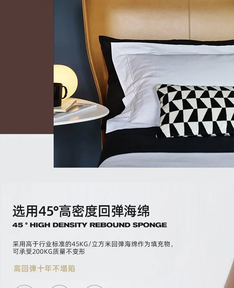 European Double Bed Frame Simple Wood Elegant Luxury Bedroom Bed Frame Queen Under Storage Mobili Per La Casa Home Furniture