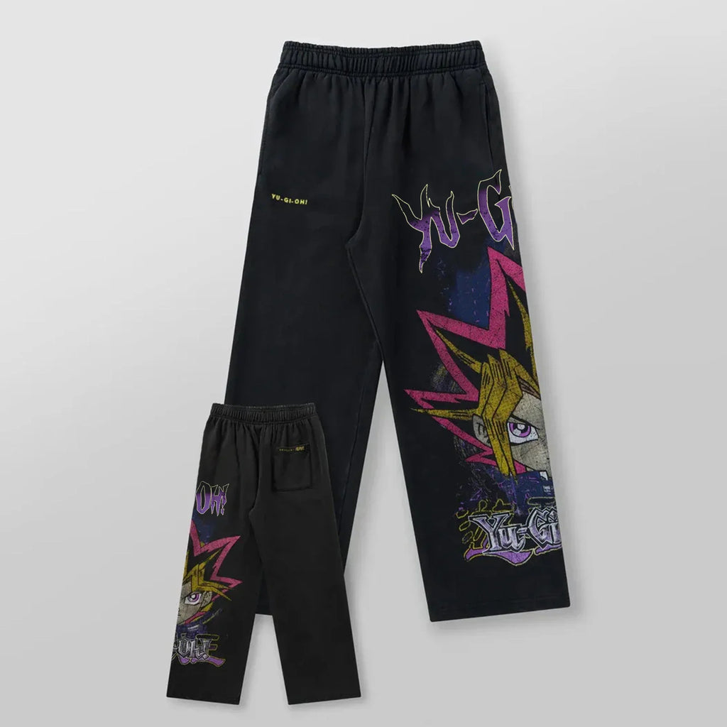 Yu-Gi-Oh Y2k Pants Kaiba Print Baggy Jeans Men Elastic Waist Streetwear 2000s Joggings Casual Pants Gym Trousers Men Clothing