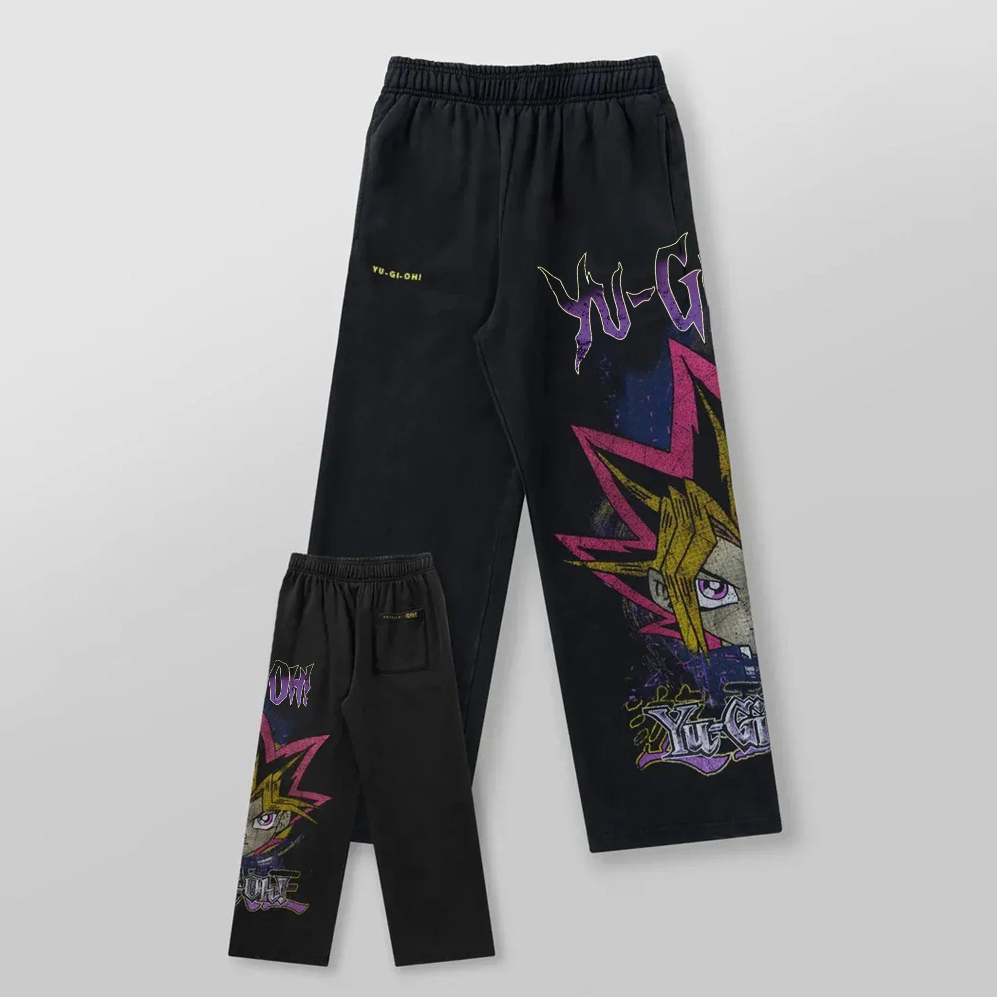 Yu-Gi-Oh Y2k Pants Kaiba Print Baggy Jeans Men Elastic Waist Streetwear 2000s Joggings Casual Pants Gym Trousers Men Clothing