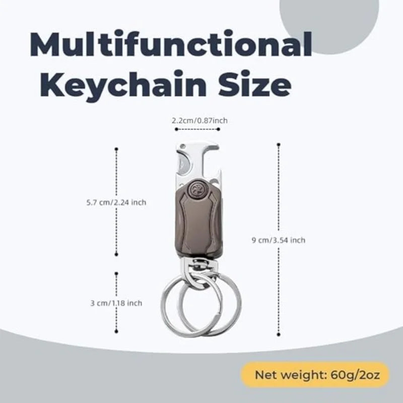 Stress Relief Gyro Keychain Multi-Functional Keychain Toy Relaxing Fidget Spinner Key Holder