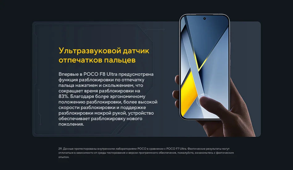 POCO F8 Ultra Global Version Smartphone Snapdragon 8 Elite Gen 5 6500mAh Battery 100W HyperCharge 50MP 6.9" 120Hz Display NFC
