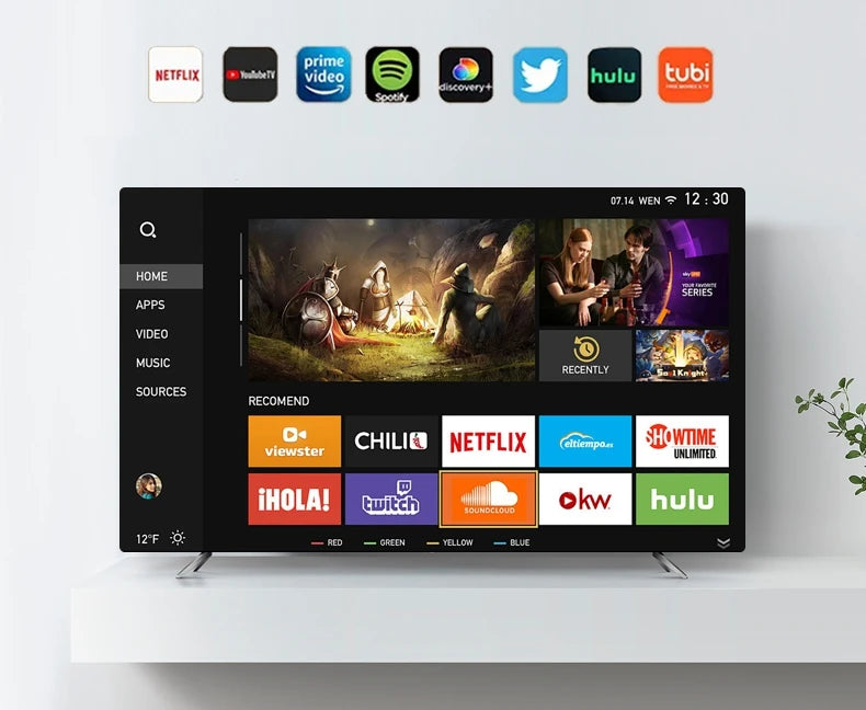85 Inch Big Screen Television Smart Android TV With LED Backlight Custom OEM Flat Screen For Hotels 4K HD Definition TV