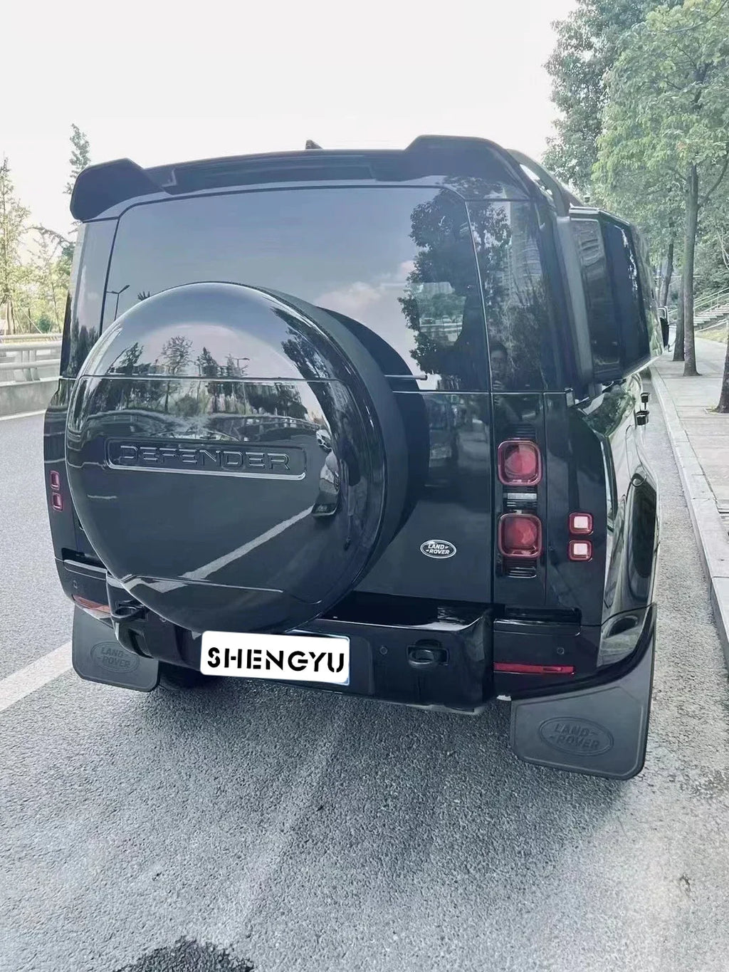 Body Systems for Range Rover Defender 2020 007 Black Version Bumpers Eyebrows Side Skirts Taillamps Tai
