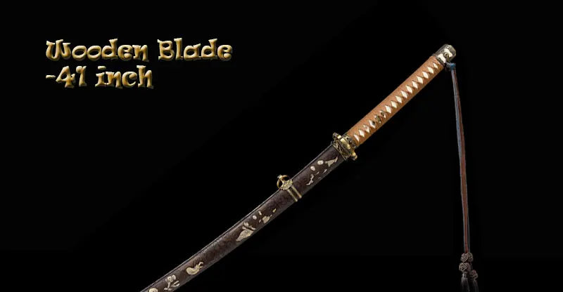 Wooden Sword, Japanese Officer's Sword, Saber Katana, Metal Saya Couple Pattern, Collection, Samurai Sword,Can Custom