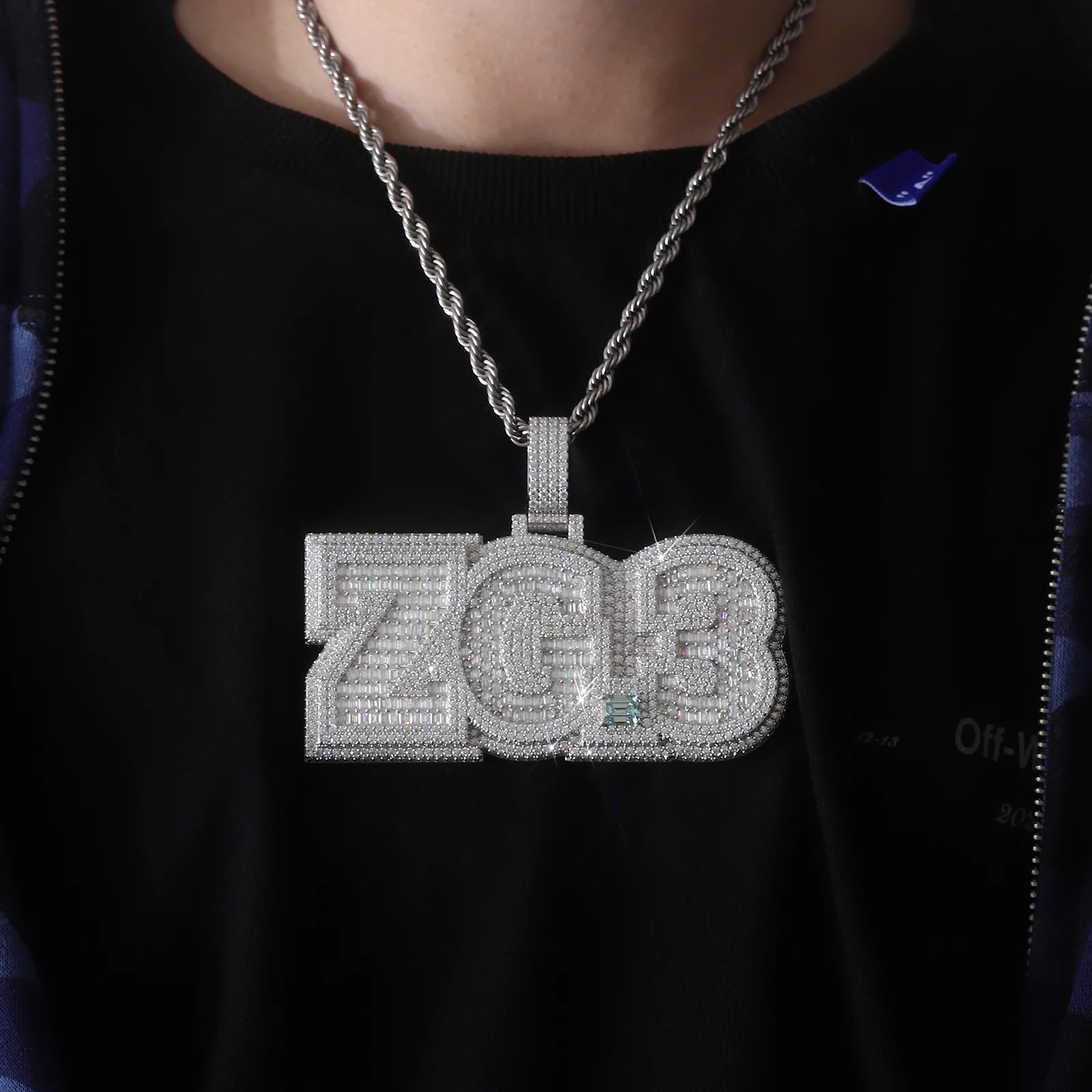 Provence Hip Hop Pendant for Men Moissanite Miami Fashion Rock Letter Pendant for Women Custom Jewelry