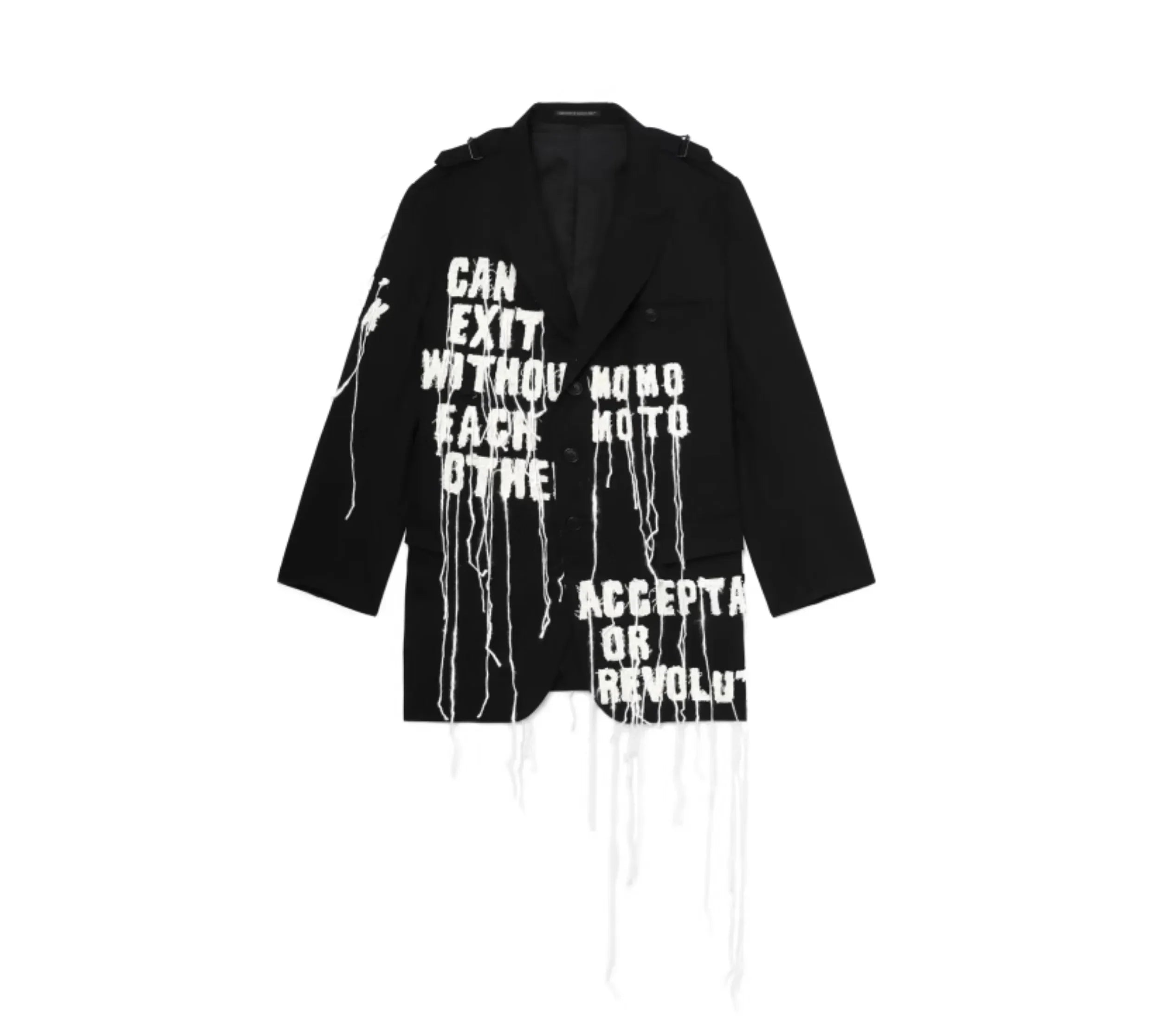 YOJI OOAK Japanese original patchwork letter tassel design sense suit jacket embroidered suit jacket for men