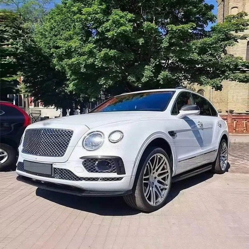 2016-2018 Carbon Fiber forBentley Bentayga V8 Upgrade W12 Style Body Kit Front Lip Rear Lip Spoiler Side Exhaust Pipe Kit