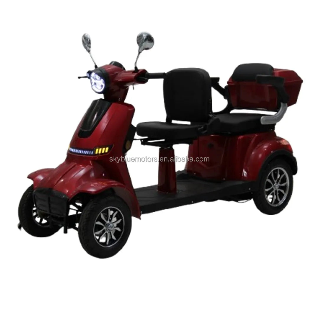 Modification Made in China Low Speed High-Quality Mobility Scooter 1000W 4 Wheel Two-Seat Electric Motorcycle for the Elderly