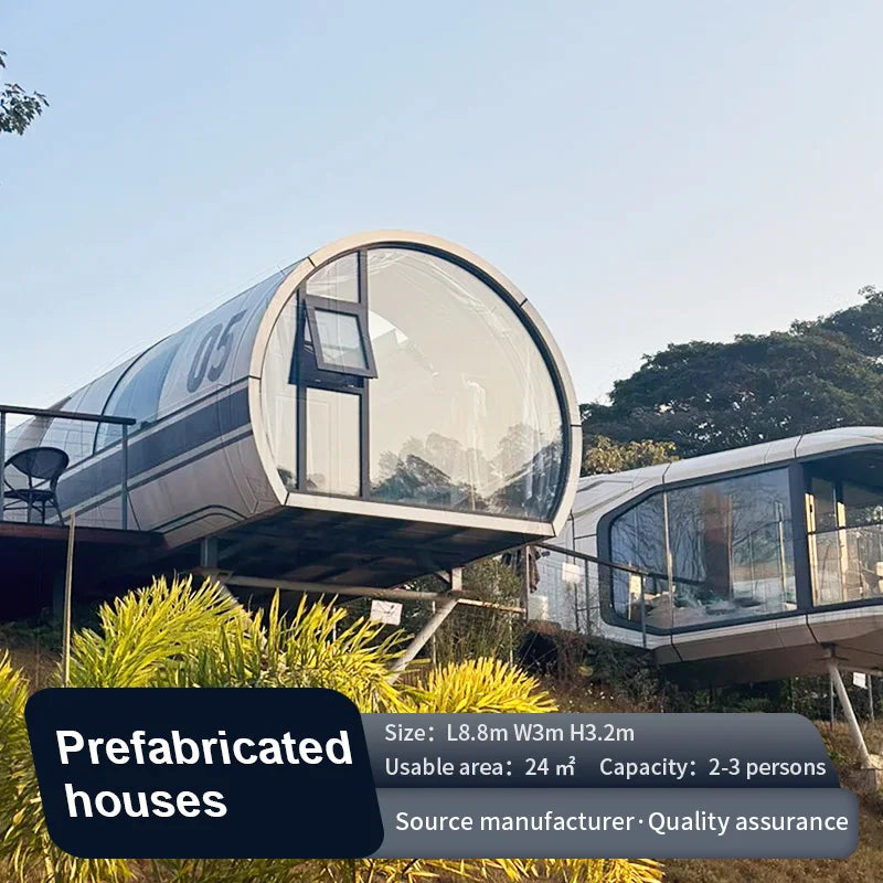 Prefab Detachable Container House Sleep Tiny Outdoor Garden Office Pods Steel Material Villa for Holiday Village