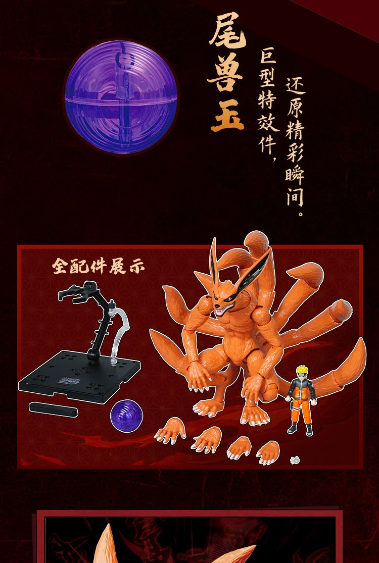 Blokees Naruto Action Figures Naruto Uzumaki Kurama Sasuke Uchiha Minato Namikaze Assembly Model Champion Class Anime Toys Gift