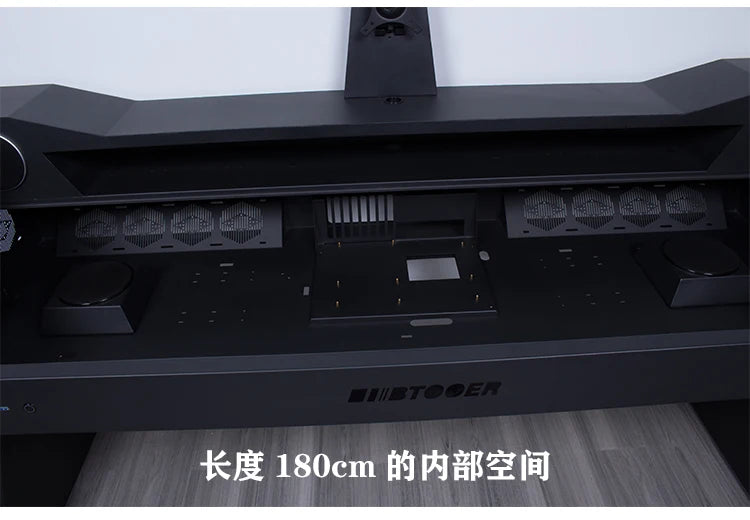 Computer chassis integrated table fully transparent water-cooled large chassis special-shaped computer table e-sports table