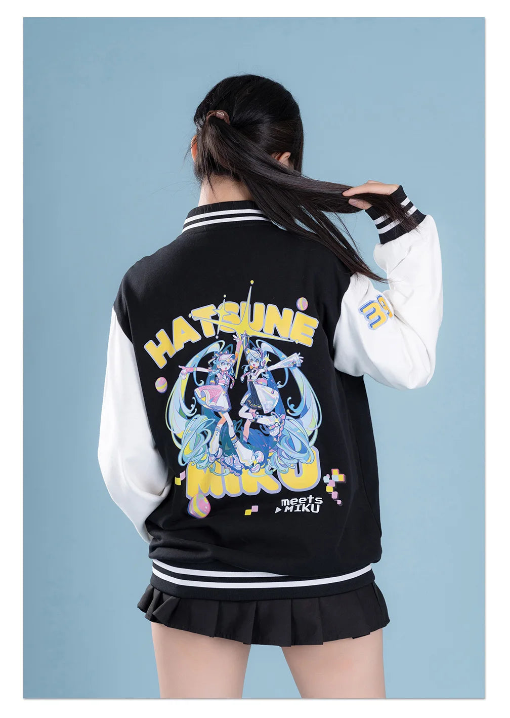 Moeyu Miku Baseball Uniform Jacket for Women Men Coat Cosplay Costume Autumn Jackets Winter Hoody Streetwear