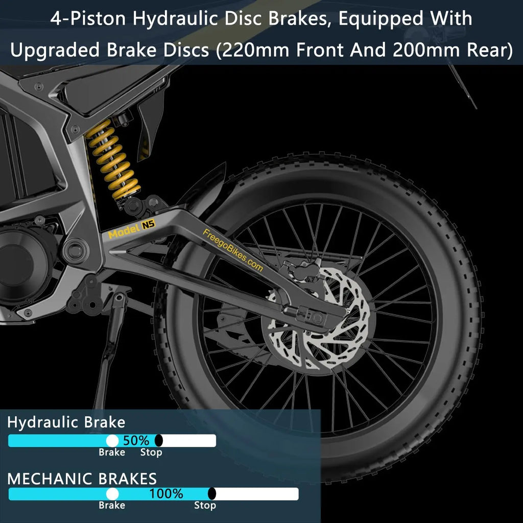 Freego 8000W Electric Dirt Bike 72V 40Ah Mid Drive Off Road Electric Motorcycle 53MPH Adult Ebike 19/18 Tires + 2 Year Warranty