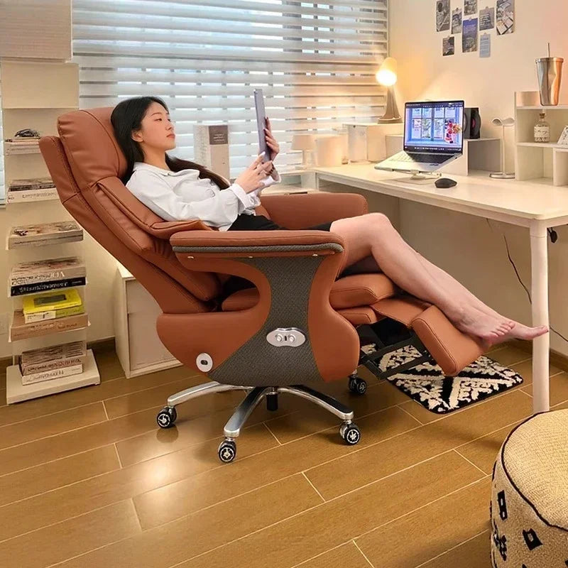 Desk Office Chair Gamer Computer Ergonomic Gaming Chairs Leather Reclining Comfortable Sedentary Electric Massage Armchair