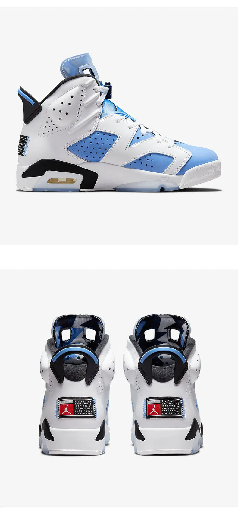 Nike genuine men's Air Jordan 6 high top sports basketball shoe CT8529-410