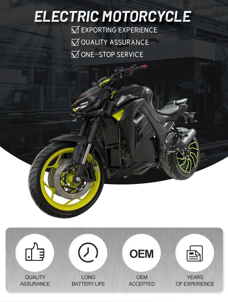 New High Speed 72v Sports 3000W Motorcycle  High Speed 80km/h Off-Road  Max Load 200kg  Electric Motorcycle Scooter