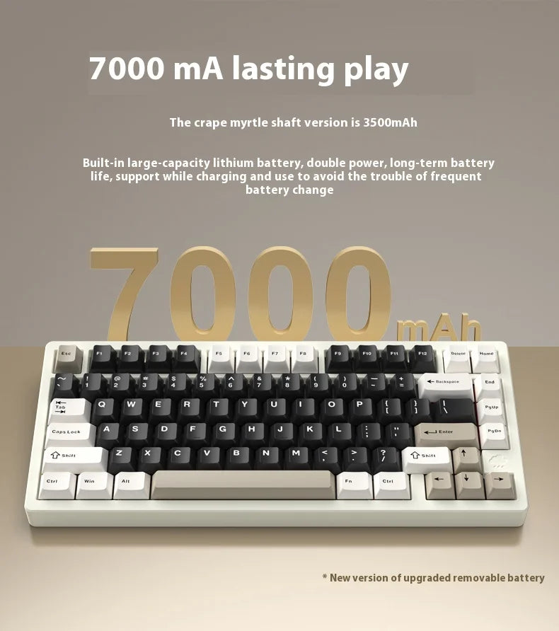 In Stock RAINY75 Mechanical Keyboard Hot-swap Aluminium Alloy Tri Mode RGB GASKET Gaming Keyboards Laptop Accessories custmgifts