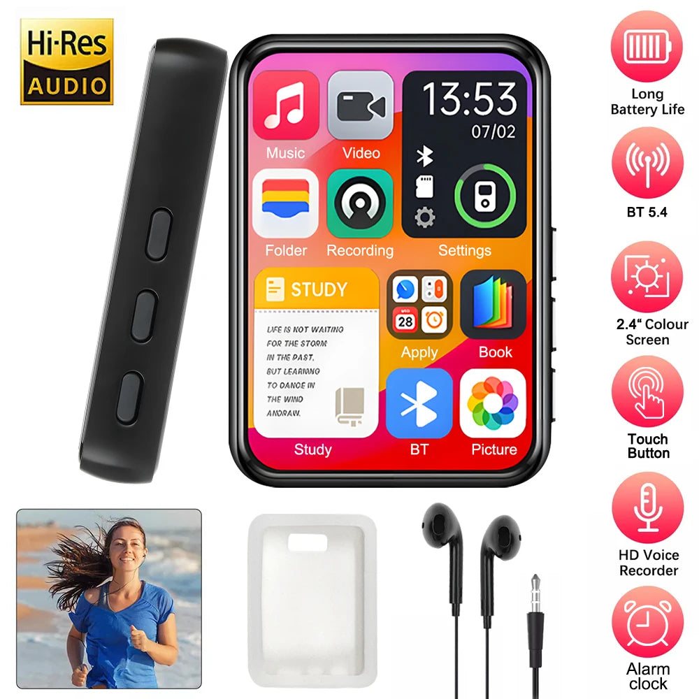128GB Camera Mp4 Player Bluetooth Wifi Android Touch Screen Hifi Sound Music Recorder Video Mp3 Mp4 Player With Speaker FM Radio