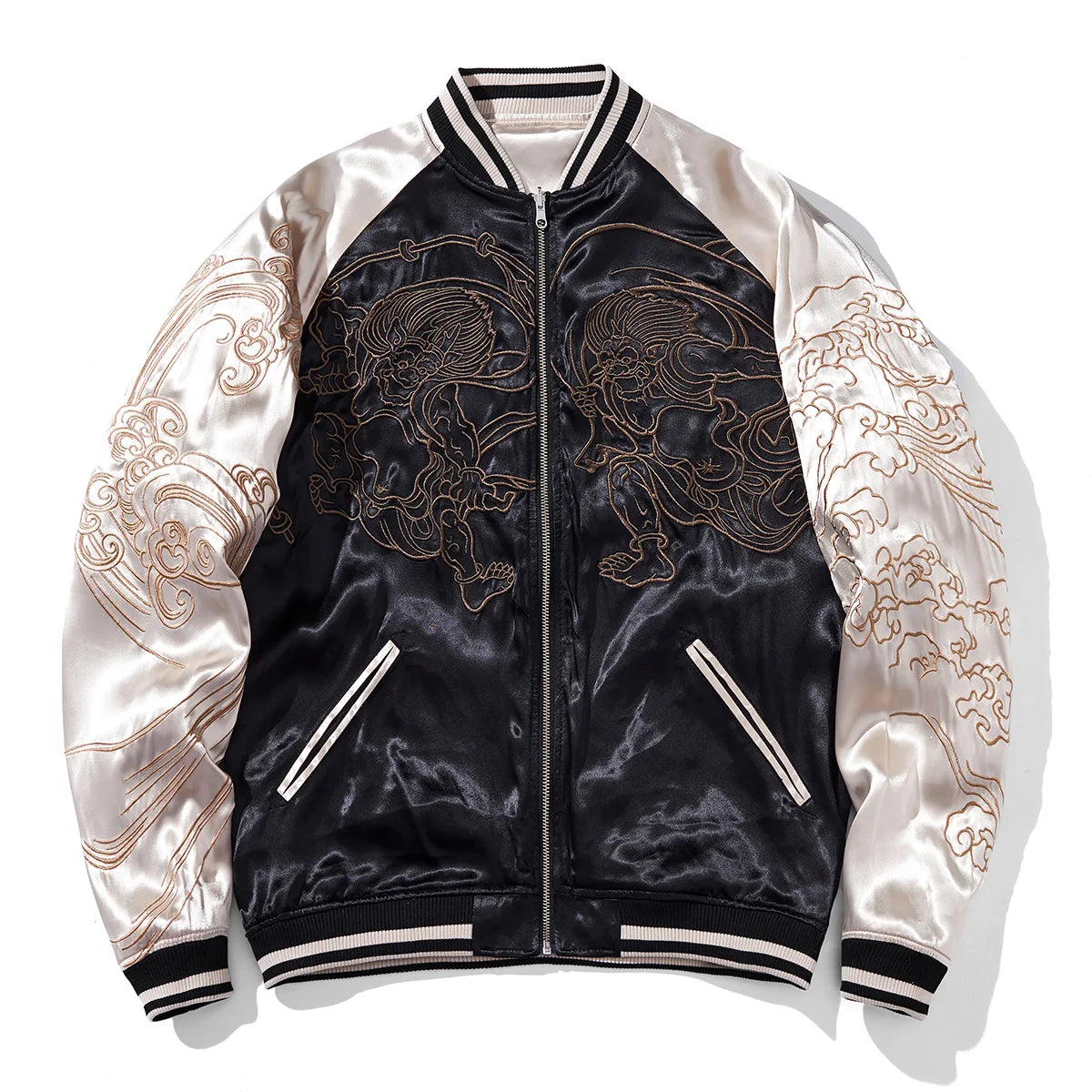 Mens Baseball Jackets Hip Hop Japanese Anime Demon Embrodiery Bomber Coats Streetwear Harajuku Motorcycle Jacket Clothing