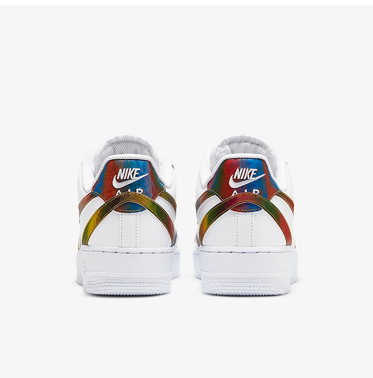 Nike genuine AF1 Air Force One colorful laser inverted hook men's sports board shoes CK7214-101