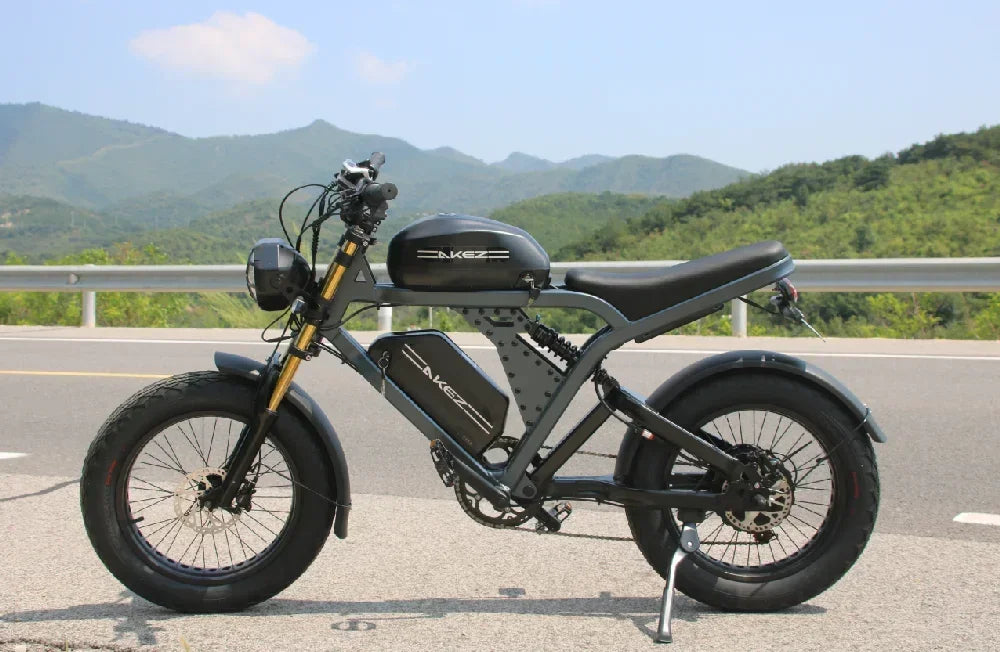 Electric bike 1500W motor 52V 55Ah Battery Electric bicycle Long Range 20 inch tire 55km/h mountain off-Road riding Adult E-bike