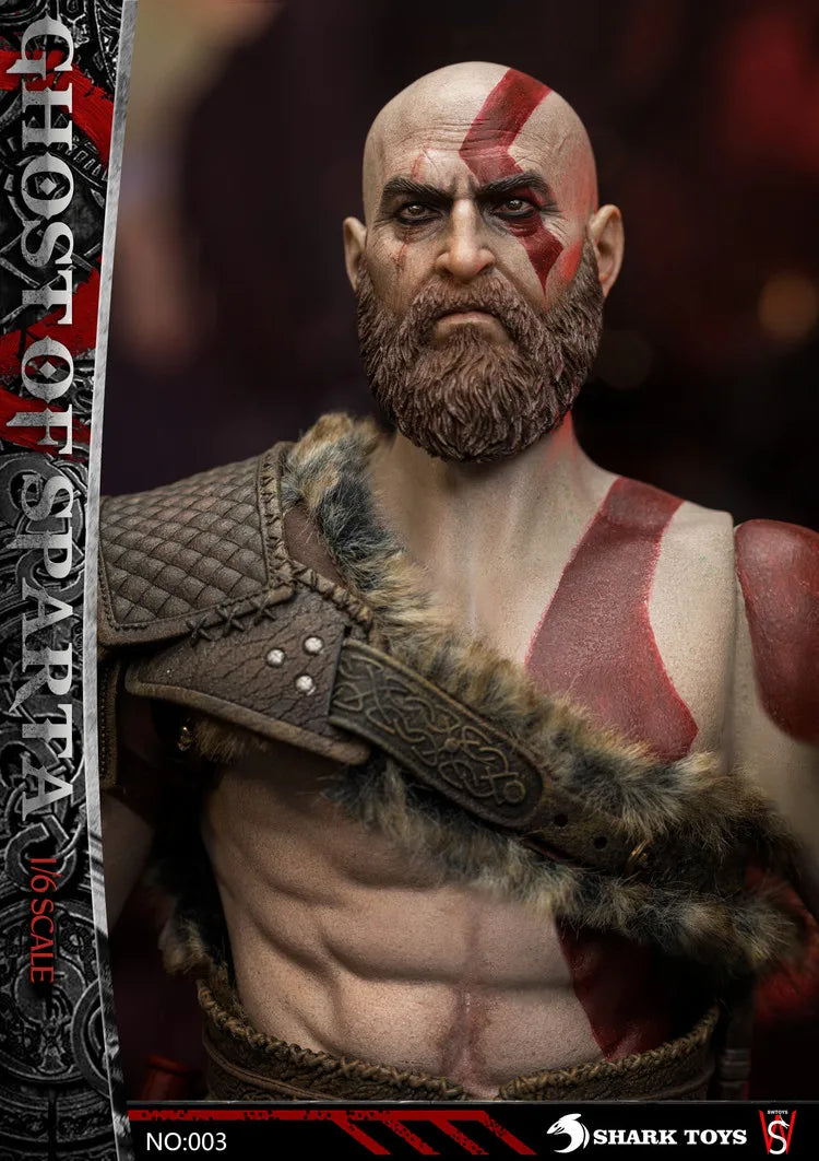 SWTOYS Original Spartan Warrior, God of War Series Kratos Anime Action Figure Model Toys Movable Model Ornaments Gifts Fo Boys