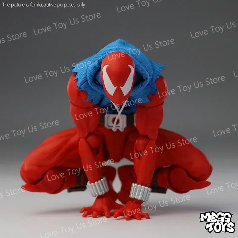 Original Mess Toys | Scarlet Spider Hoodie & Vest Outfit Figure | Premium Spider-Man Action Model | Collector Gift