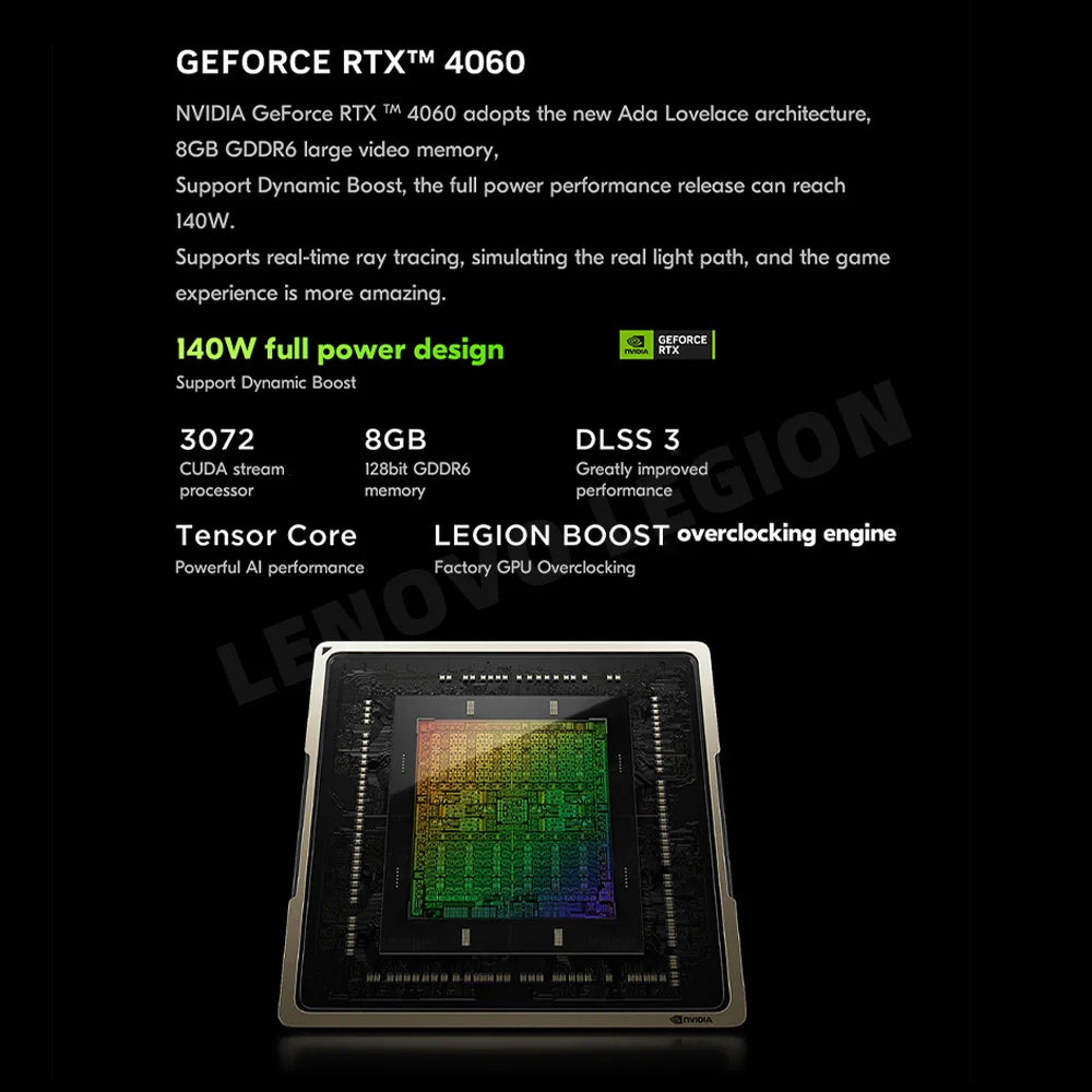 Lenovo Legion Y9000P Gaming Laptop 13th Intel Core I9-13900HX 16G 1TB SSD RTX4060/RTX4070 16 inches 240Hz 2023 Notebook PC