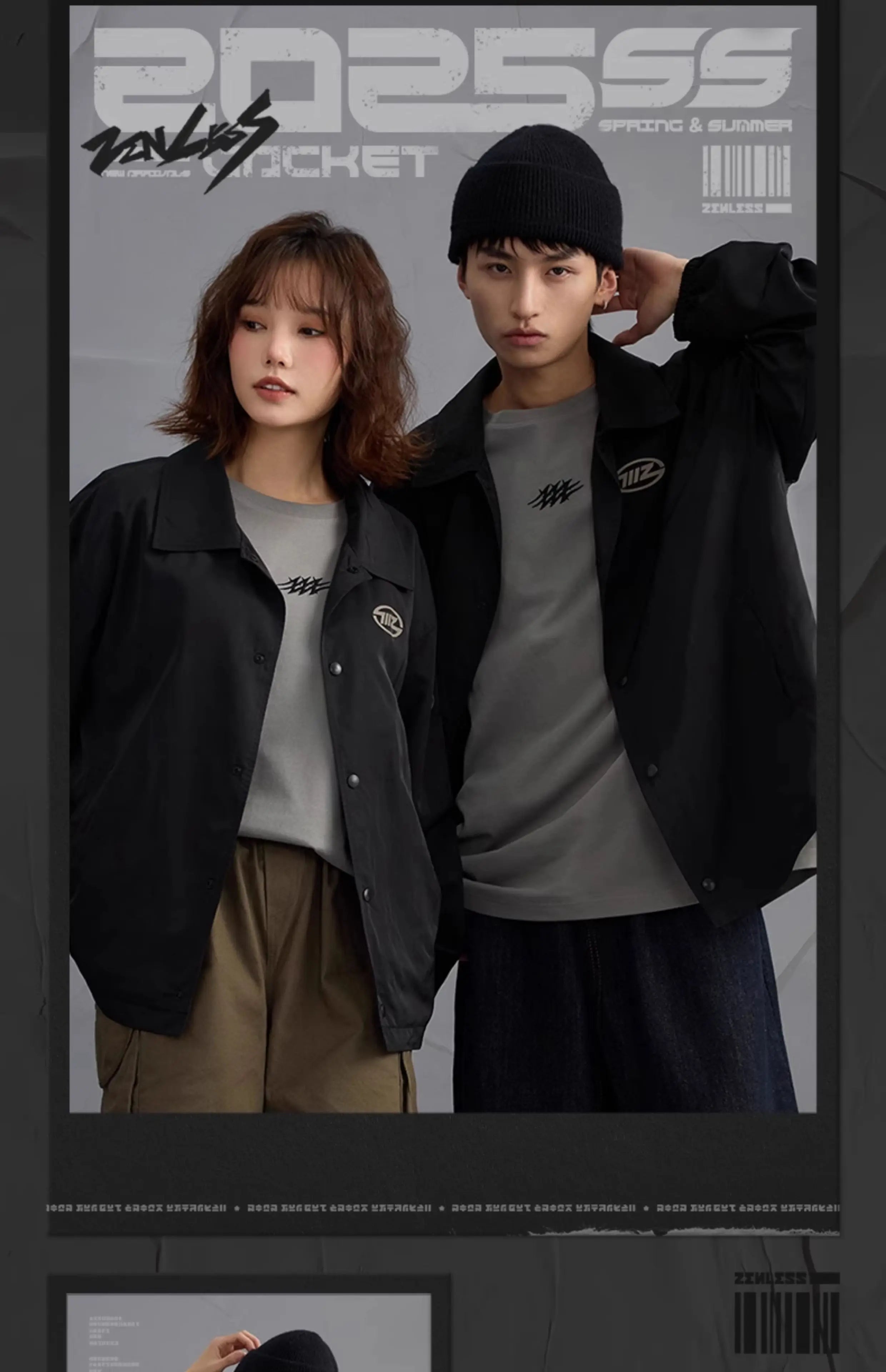 Official Zenless Zone Zero Unisex Reflective Jacket Anime Cosplay Costume ZZZ Studio 2025SS Thin Coach Jacket Birthday Gifts