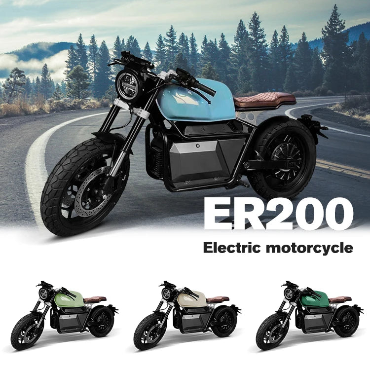 ER200 DDP Wuxi Advanced Technology 4000w 72v 60ah Retro Style Electric Motorcycle