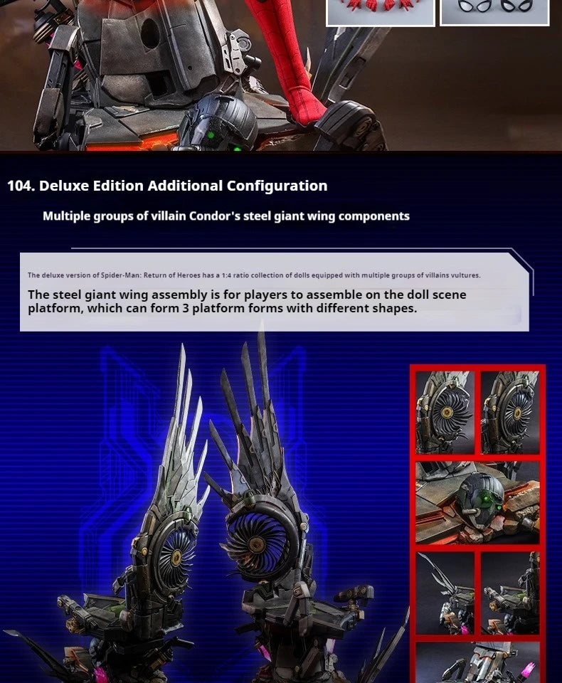 Hot Toys HT Spider-Man Hero Returns Premium Deluxe 1:4 Scale Action Figure Ordinary Luxury Spider-Man Collectible Toy