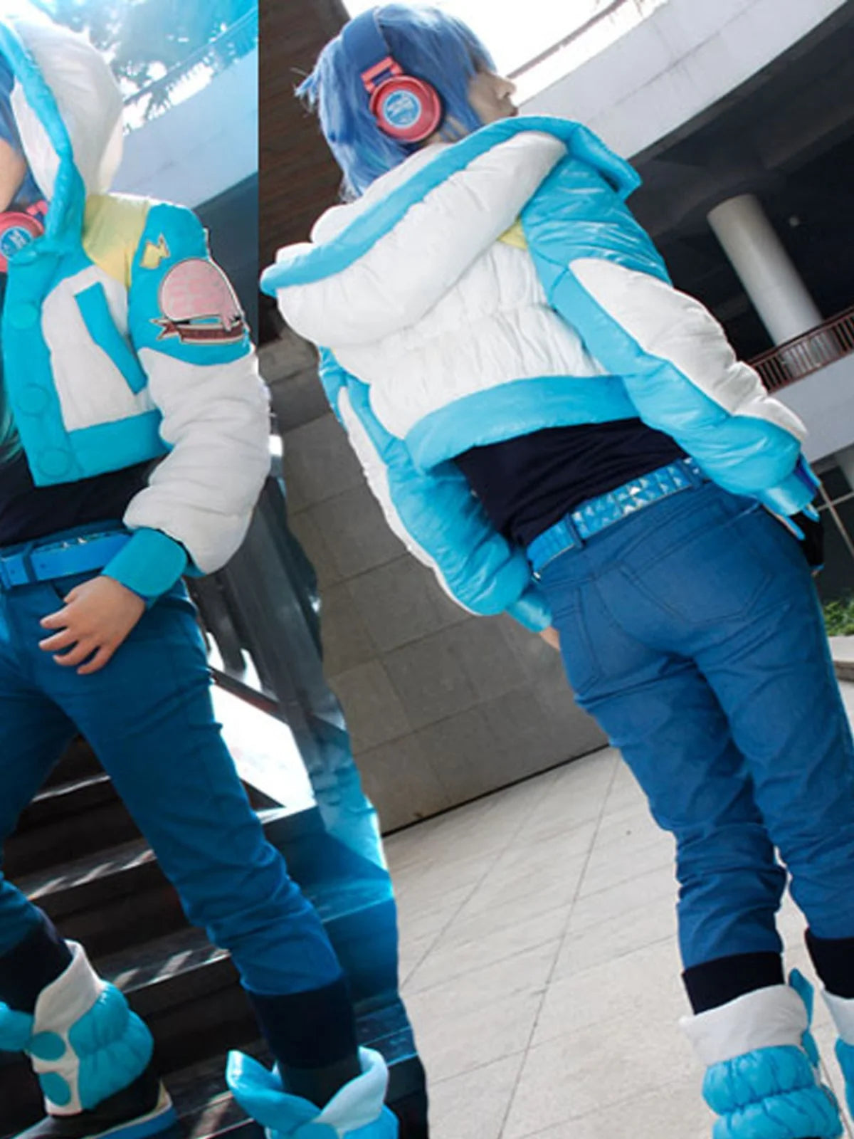 DMMD Dramatic Murder Leaf Matsuda Outerwear Cosplay Vest Loose Fit Long Sleeve Short Length Zipper Closure Cartoon Anime