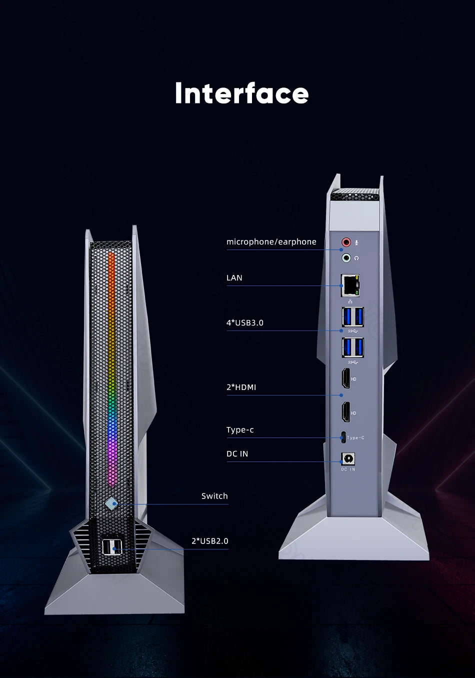 Topton Gaming Mini PC Intel i9 13900H 12900H i7 13700H 12700H Nvidia RTX4060 3050 8G Desktop Gamer Mini Computer Win11 Pro WiFi6