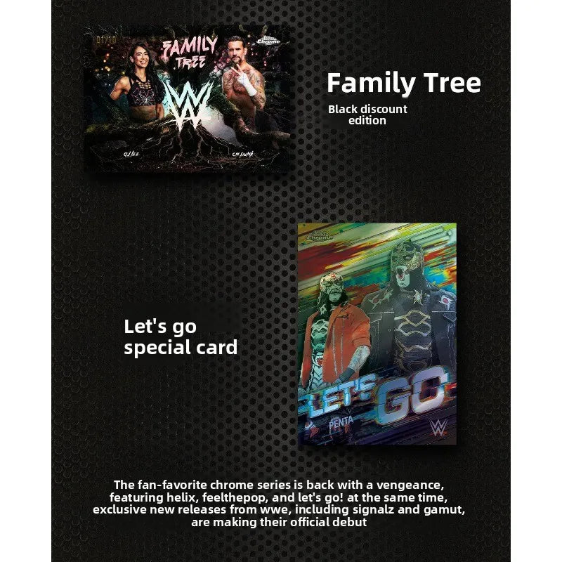 Chrome WWE Trading Cards Mega Box Genuine Collectible Mystery Box Hobby Gifts for Boys Girls Kids Birthday Christmas Presents