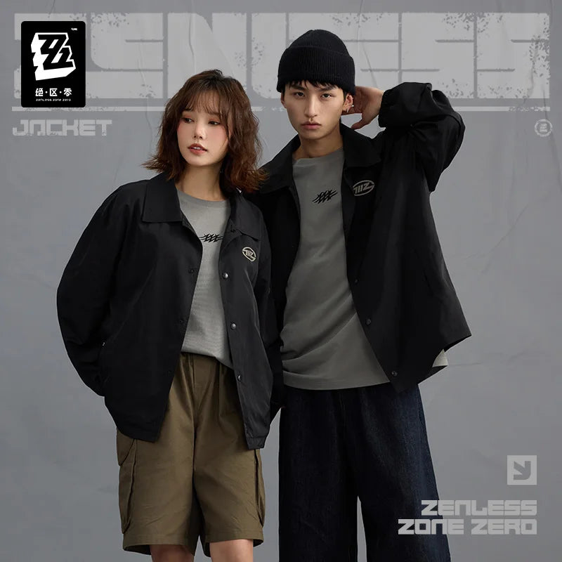 Official Zenless Zone Zero Unisex Reflective Jacket Anime Cosplay Costume ZZZ Studio 2025SS Thin Coach Jacket Birthday Gifts