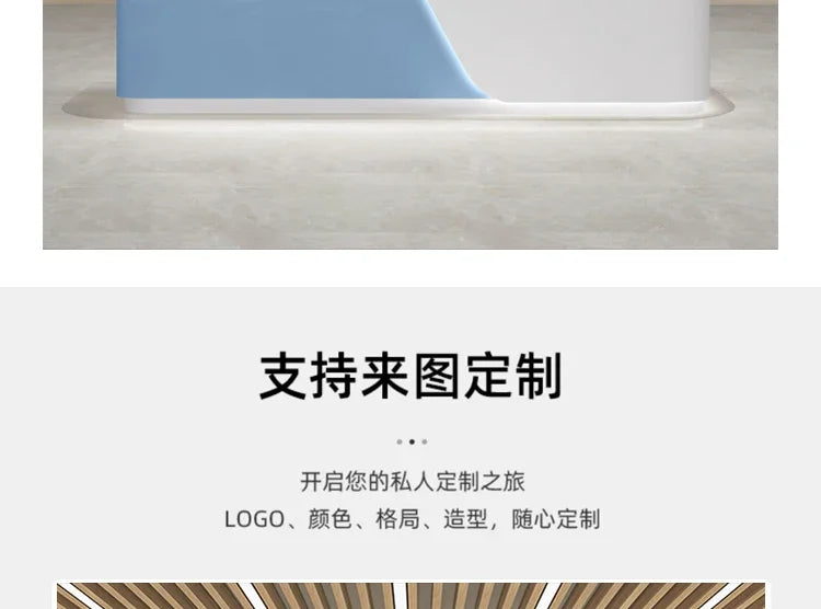 New arriveLuxury Nail Art Modern Minimalist Company Reception Desk Training Institution Information Desk Beauty Salon Dental Cli