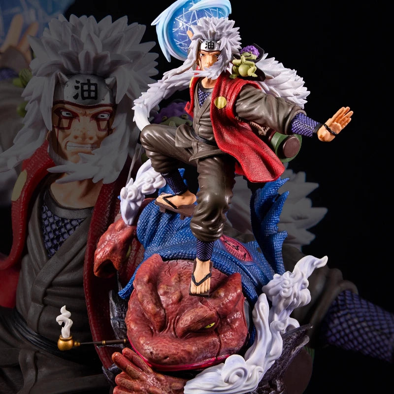 39cm New Naruto Anime Figure Jiraiya Peripheral PVC Model Premium Version Scene Statue Desktop Ornaments Birthday Gifts Toys