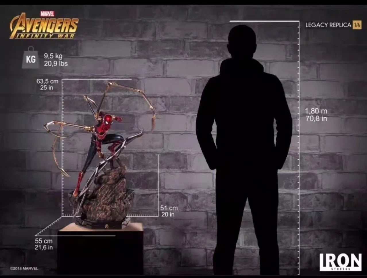 New Product In Stock Spider Man Figurine Avengers: Endgame Peripheral Steel Battle Suit Model Ornament Birthday Gift