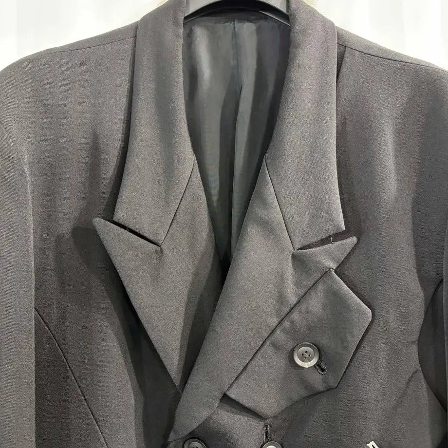 TOP-YAMAMOTO ® Dark Style Double-Police Jacket - Loose Fit Design for Men and Women, With a Unique and Unconventional Look