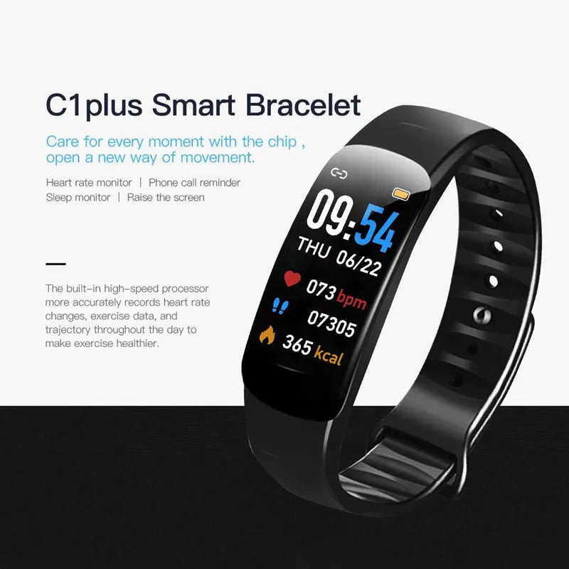 Lenovo C1 Plus Smart Watch Men Women Bluetooth Step Counting Sports Bracelet Fitness Tracker Heart Rate Blood Pressure Sleep