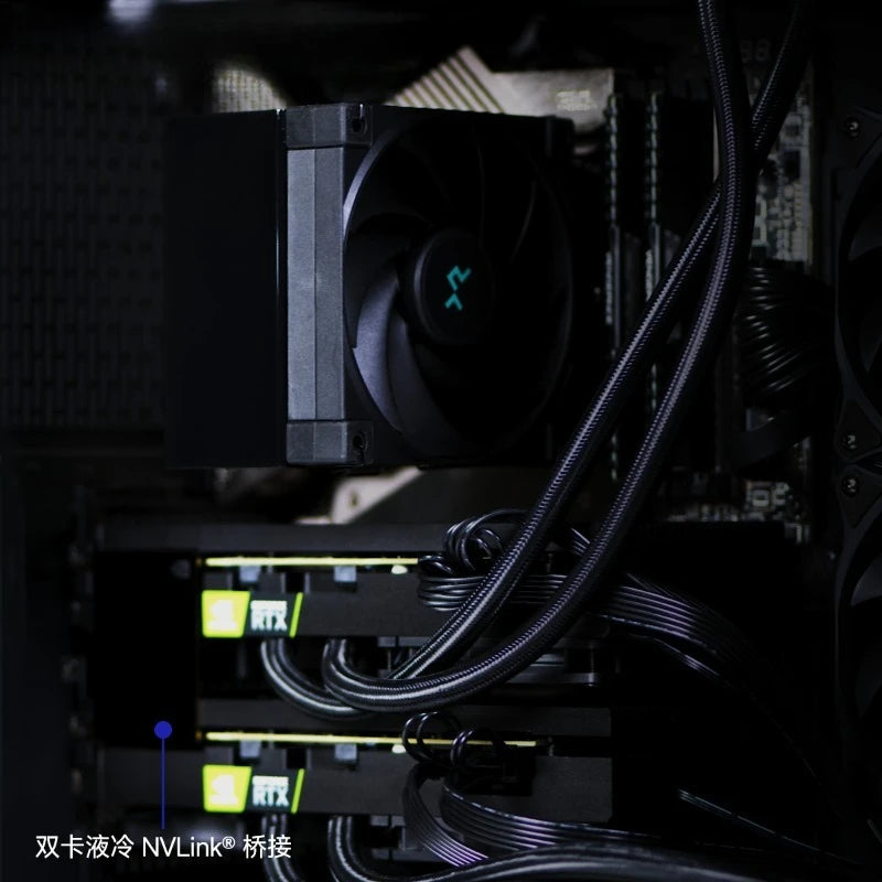 Dual graphics card V100 water-cooled version host GPU deployment tower workstation AI ultra-quiet server