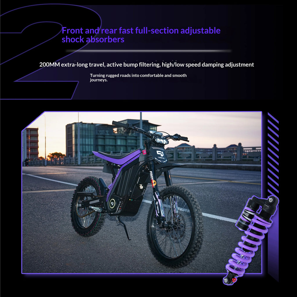 ATV&UTVFor Lynx 10000W 72V 40Ah 120km Electric Mountain Bike with Aluminum Frame Integrated Battery Rear Hub Brushless Motor