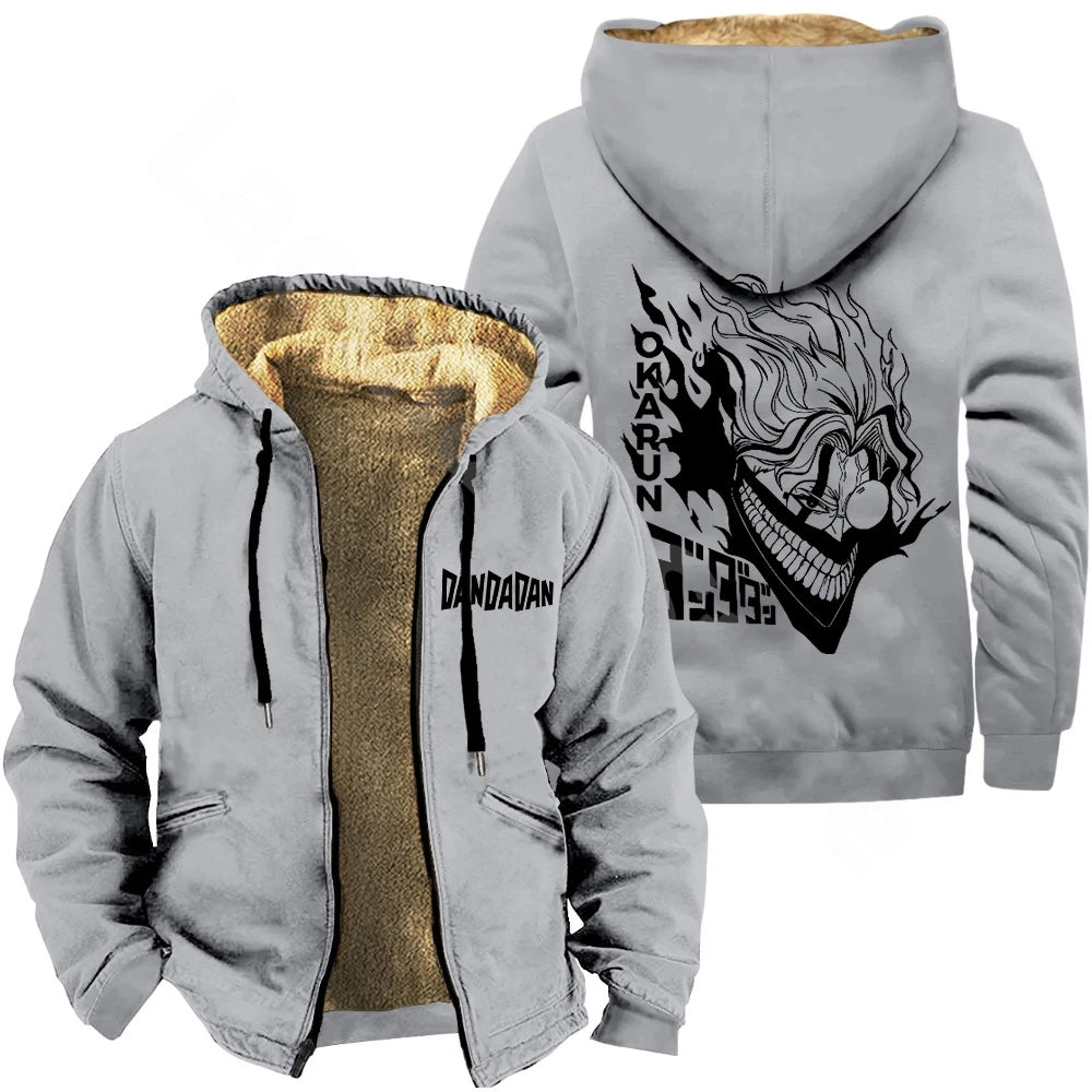 Dandadan Okarun Anime Zipper Hoodies Casual Thick Sweatshirt Fashion Zip Thick Hoodies Hip Hop Coat Mens Womens Cool Jackets